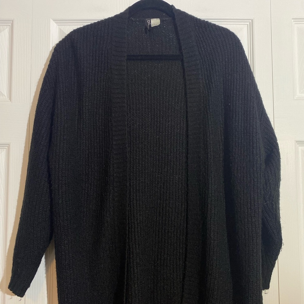 H&M Black Open-Front Cardigan